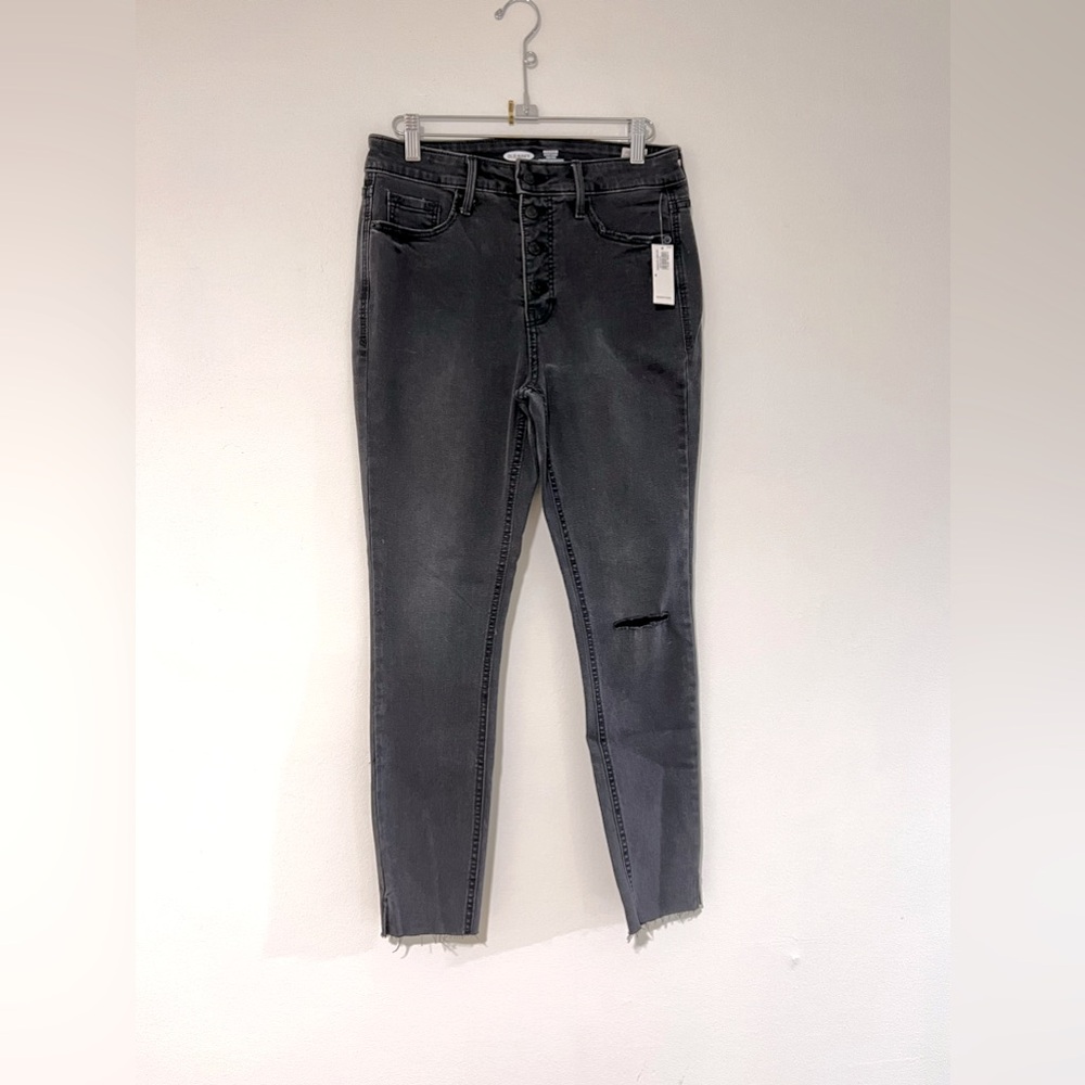 Old Navy High-Waisted Button-Fly Rockstar Skinny Ankle Jeans